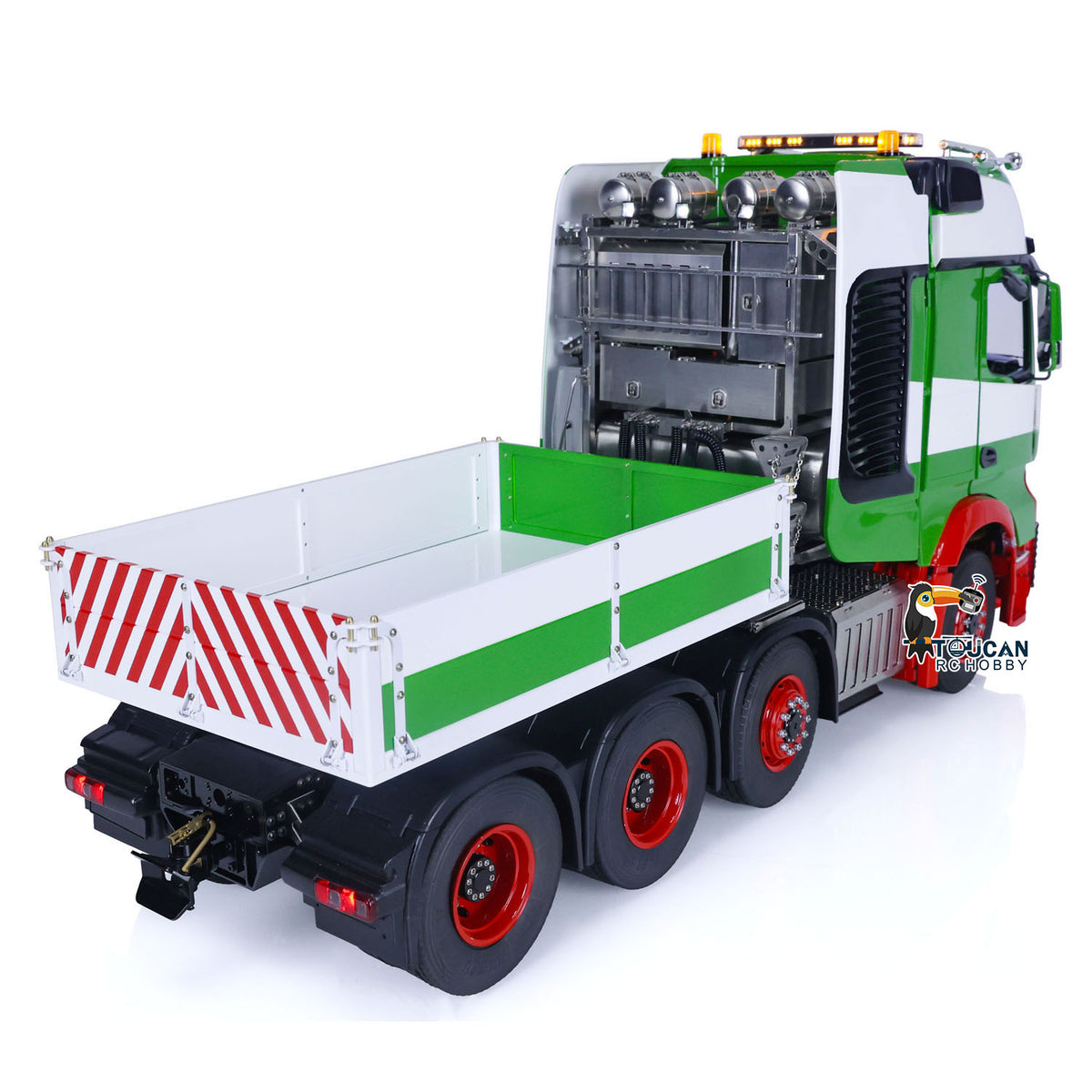 Metal RC RTR Tractor Truck TOUCAN RC HOBBY 1/14 Remote Control Car 8x8 Chassis Bucket Sound Light Smoke Unit 3Speed Gearbox