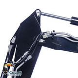 EC380 1/14 RC Hydraulikbagger Rad-Baufahrzeug 3-Arm Fernbedienung Bagger Modell Greifer Kippbarer Zweischalengreifer