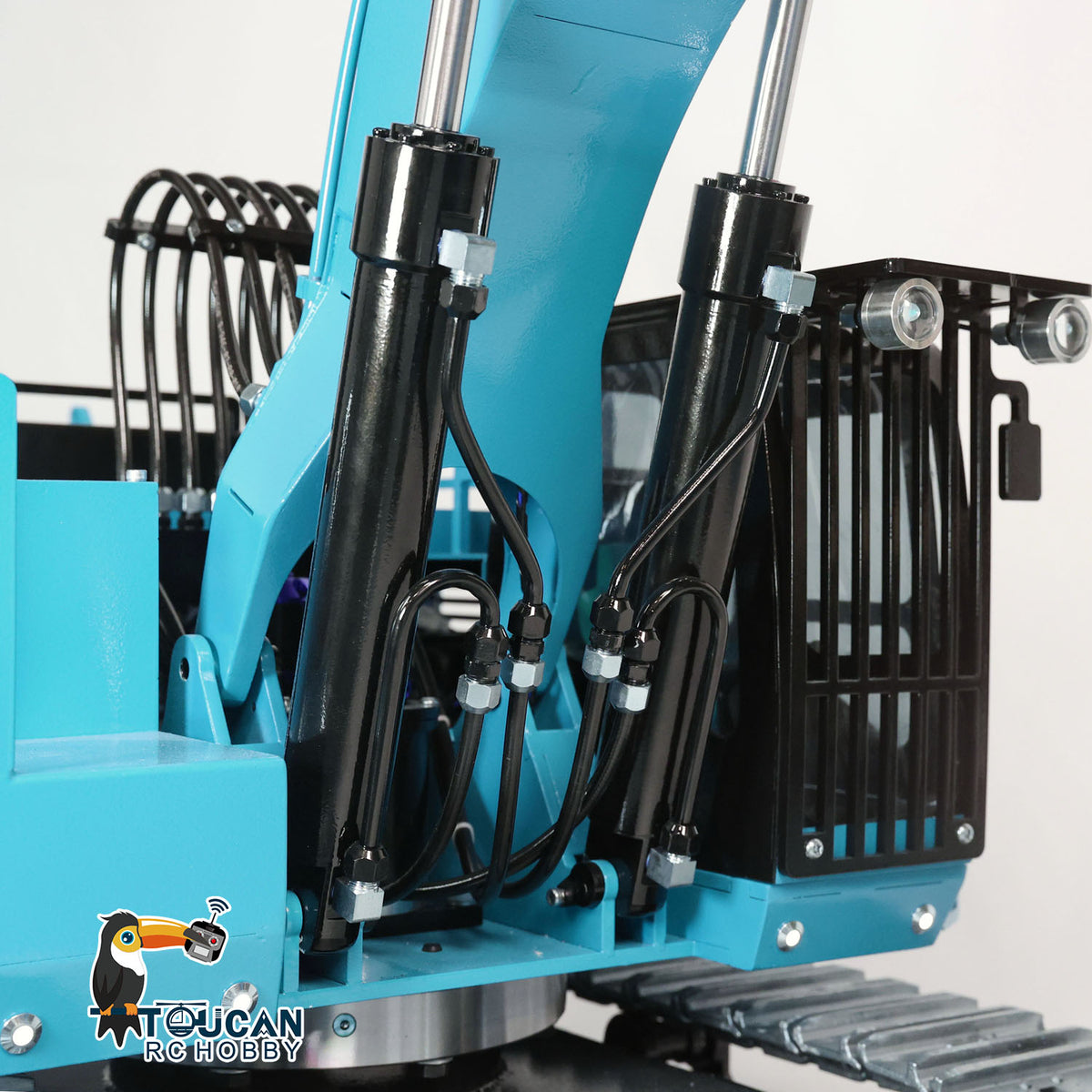 TOUCAN RC HOBBY 1/8 Hydraulic RC Tracked Digger 385CF Remote Control Metal Excavator 150KG Model 4250 Motor Light System