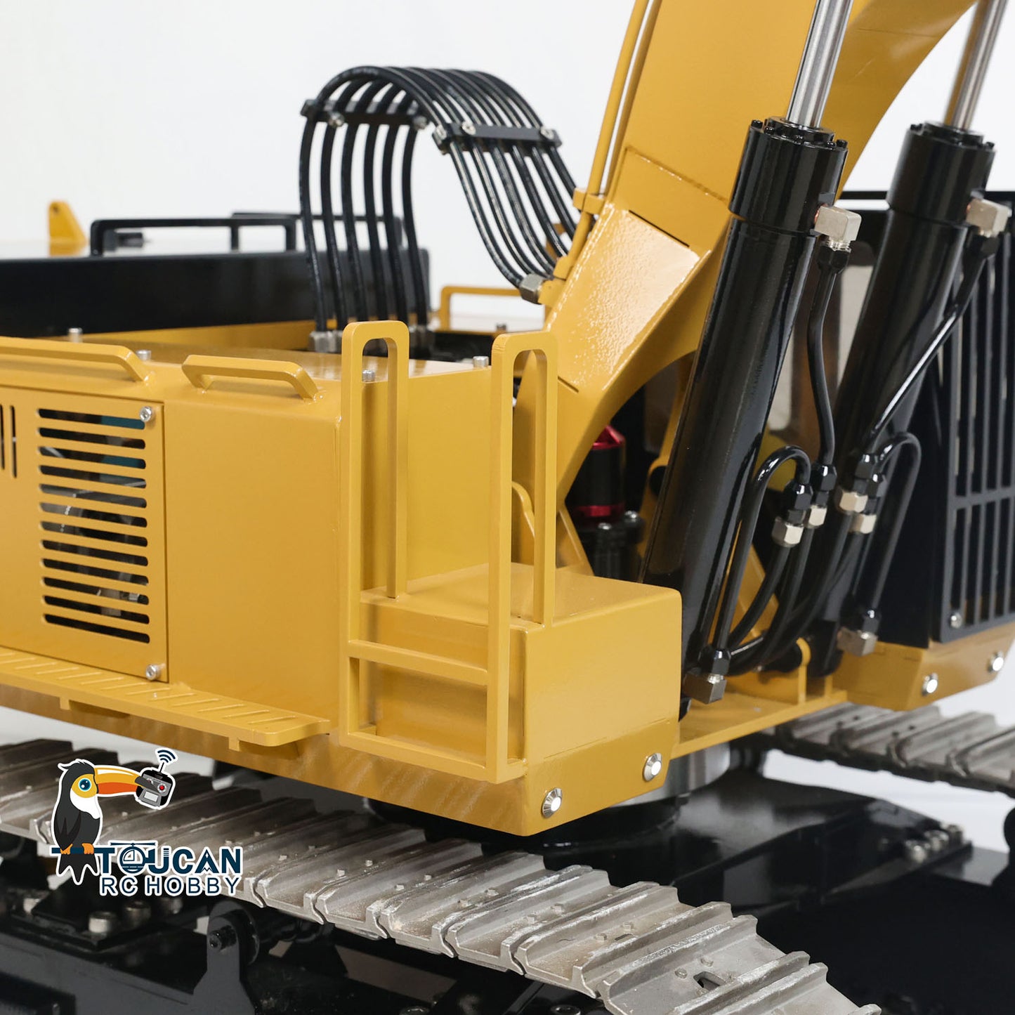 150KG 385CF 1/8 Hydraulischer RC-Bagger, Metallriese, ferngesteuertes Baufahrzeug, montiert, lackiertes Lichtsystem, Hydrauliksystem