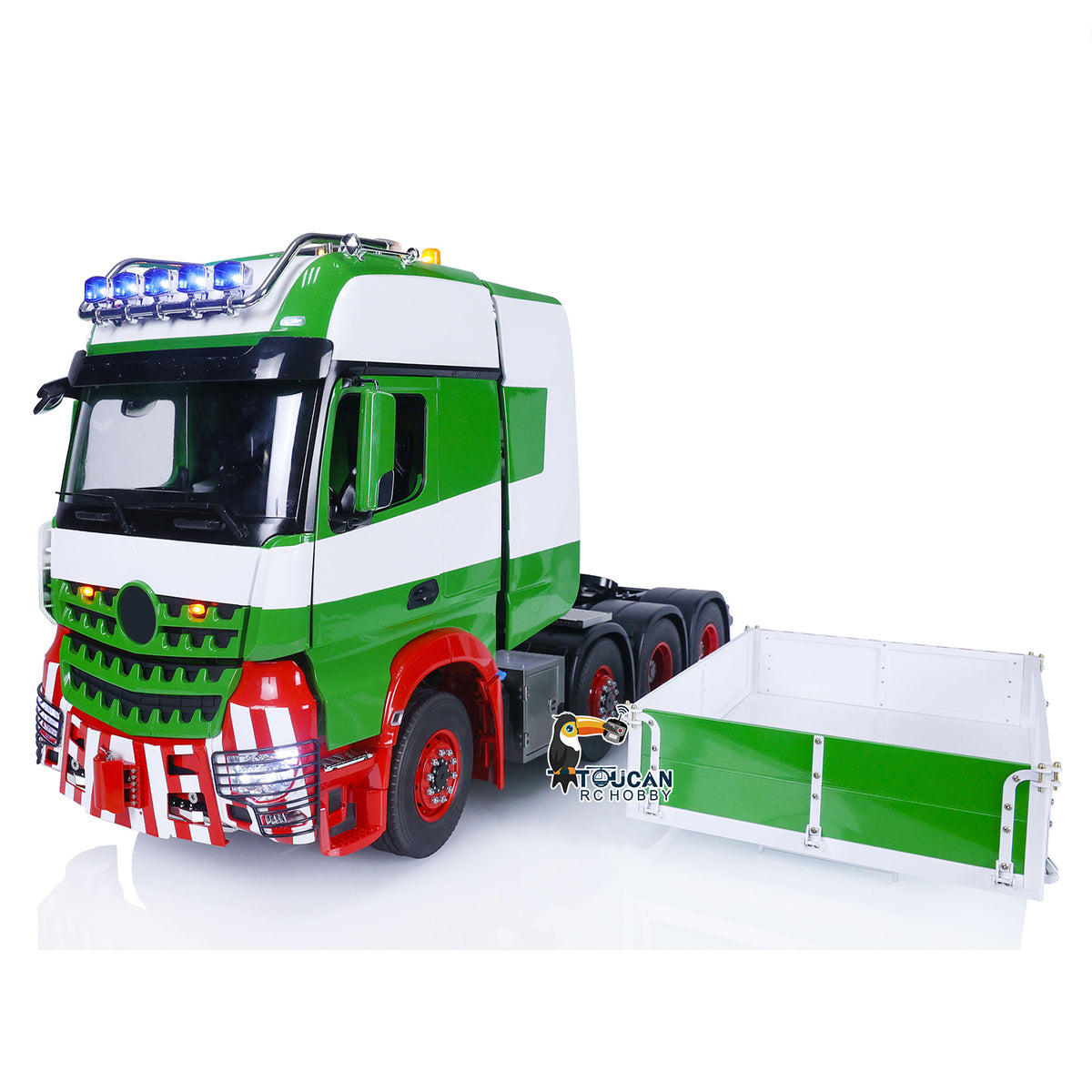 Metal RC RTR Tractor Truck TOUCAN RC HOBBY 1/14 Remote Control Car 8x8 Chassis Bucket Sound Light Smoke Unit 3Speed Gearbox