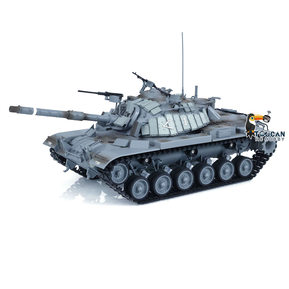 1/16 Tongde Plastic Israel M60W ERA RC-Panzer Infrarot- und BB-Kampfpanzer Panzer Militär 320 Grad drehbares Modell