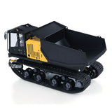 Fast  Free Shipping 1/14 RC Hydraulic Crawler Dump Truck T14R Metal Tracked Tipper RTR Construction Machine Flysky ST8 Radio Sound