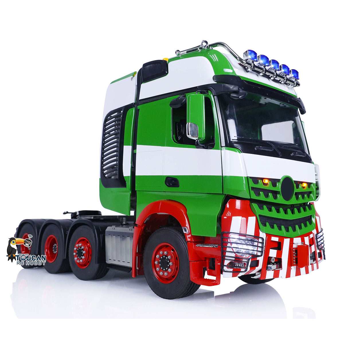 Metal RC RTR Tractor Truck TOUCAN RC HOBBY 1/14 Remote Control Car 8x8 Chassis Bucket Sound Light Smoke Unit 3Speed Gearbox