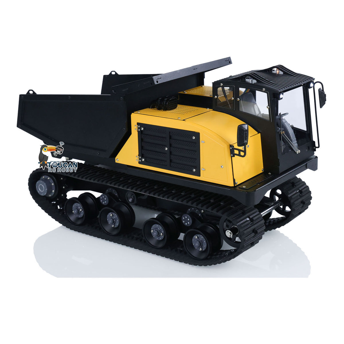TOUCAN-T14R 1/14 Metal Hydraulic RC Crawler Dump Truck RTR w/Light & Sound Yellow-Black