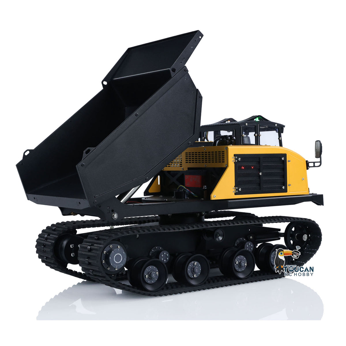 TOUCAN-T14R 1/14 Metal Hydraulic RC Crawler Dump Truck RTR w/Light & Sound Yellow-Black