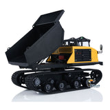 Fast  Free Shipping 1/14 RC Hydraulic Crawler Dump Truck T14R Metal Tracked Tipper RTR Construction Machine Flysky ST8 Radio Sound