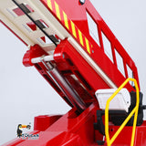 1/14 Remote Control Lift Ladder Fire Truck Electric RC Rescue Vehicle 4x4 Metal Chassis Flysky Radio Light System Sounds