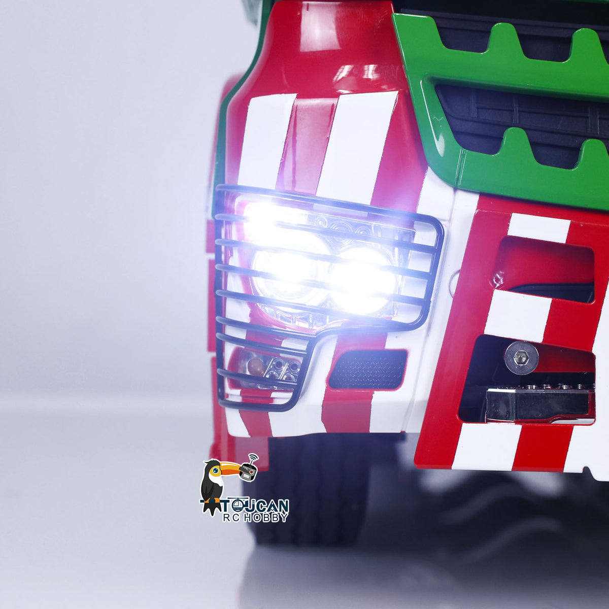 Metal RC RTR Tractor Truck TOUCAN RC HOBBY 1/14 Remote Control Car 8x8 Chassis Bucket Sound Light Smoke Unit 3Speed Gearbox