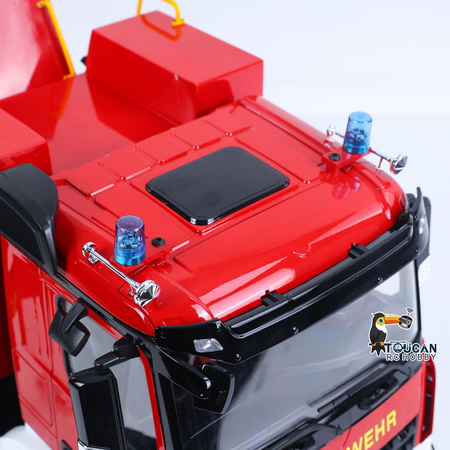 1/14 Remote Control Lift Ladder Fire Truck Electric RC Rescue Vehicle 4x4 Metal Chassis Flysky Radio Light System Sounds