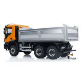 MD 1/14 6x6 Metal RC Hydraulic Dump Truck 2 Speed Gearbox FlySky ST8 Remote Controller for Construction Model Collectors