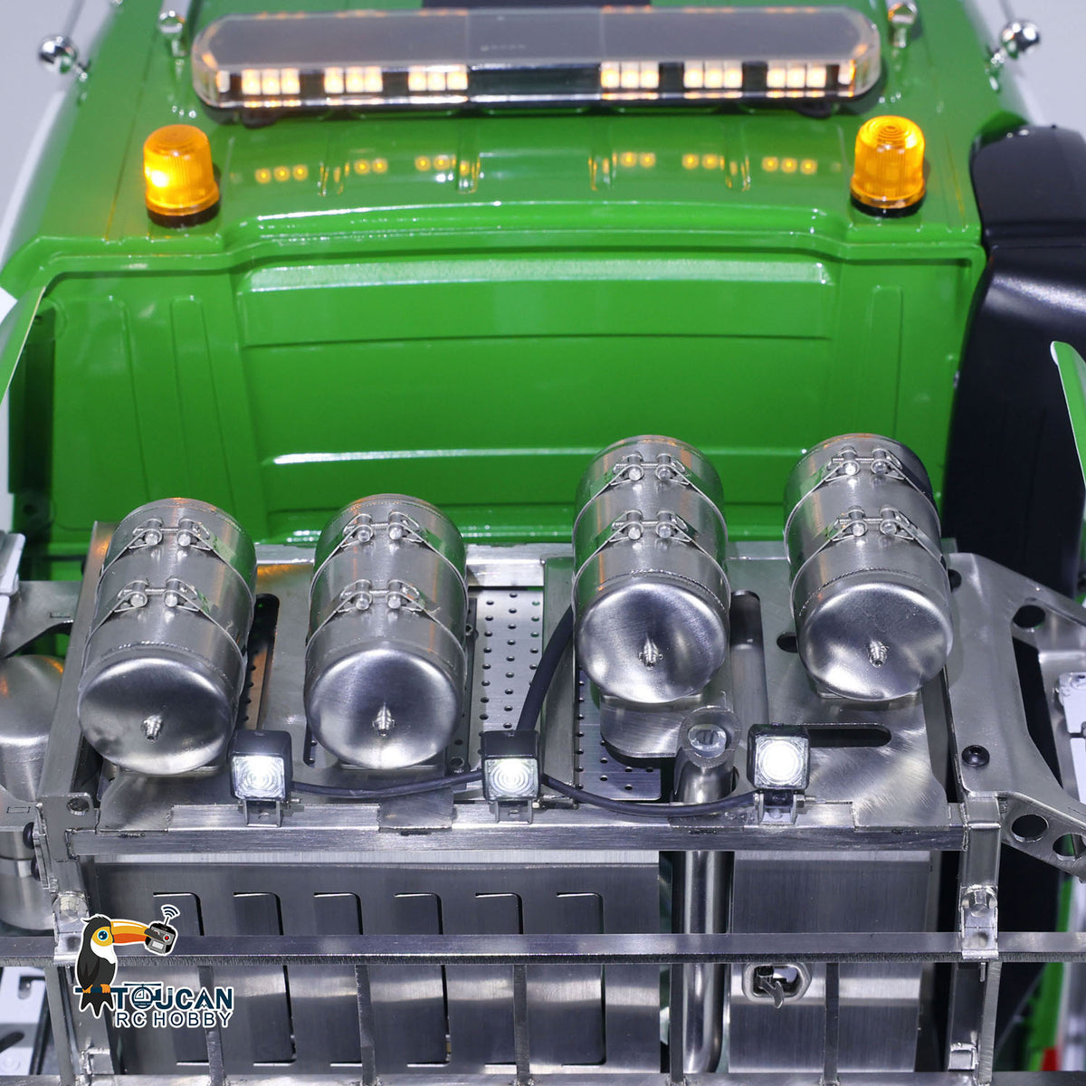 Metal RC RTR Tractor Truck TOUCAN RC HOBBY 1/14 Remote Control Car 8x8 Chassis Bucket Sound Light Smoke Unit 3Speed Gearbox