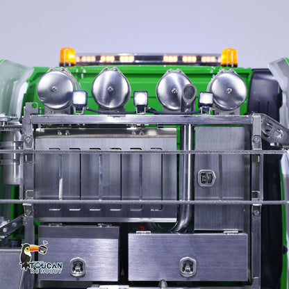 Metal RC RTR Tractor Truck TOUCAN RC HOBBY 1/14 Remote Control Car 8x8 Chassis Bucket Sound Light Smoke Unit 3Speed Gearbox