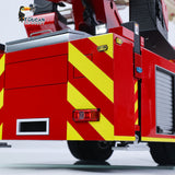1/14 Remote Control Lift Ladder Fire Truck Electric RC Rescue Vehicle 4x4 Metal Chassis Flysky Radio Light System Sounds