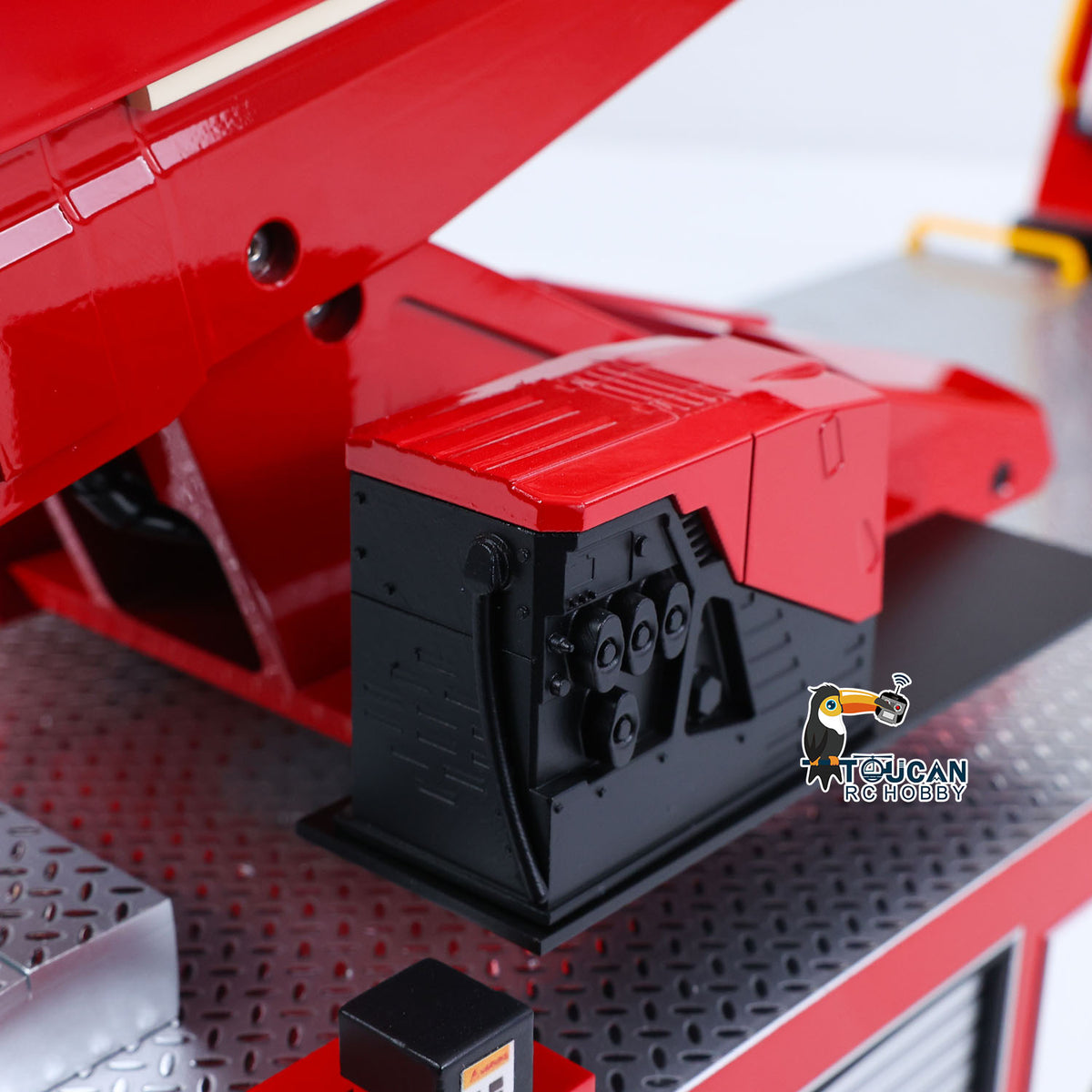 1/14 Remote Control Lift Ladder Fire Truck Electric RC Rescue Vehicle 4x4 Metal Chassis Flysky Radio Light System Sounds
