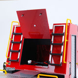 1/14 Remote Control Lift Ladder Fire Truck Electric RC Rescue Vehicle 4x4 Metal Chassis Flysky Radio Light System Sounds