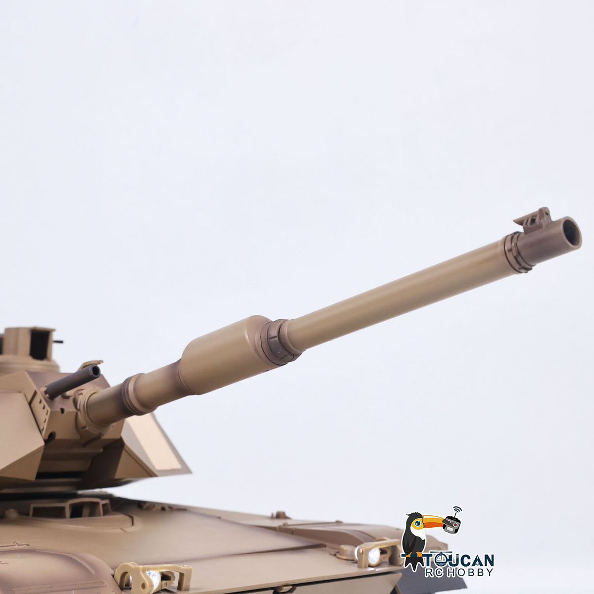 Heng Long 1/16 RC Main Battle Tank Abrams M1A2 Metal Chassis Wheels Steel Gearbox Turret 360 Rotation Barrel Recoil Elevation