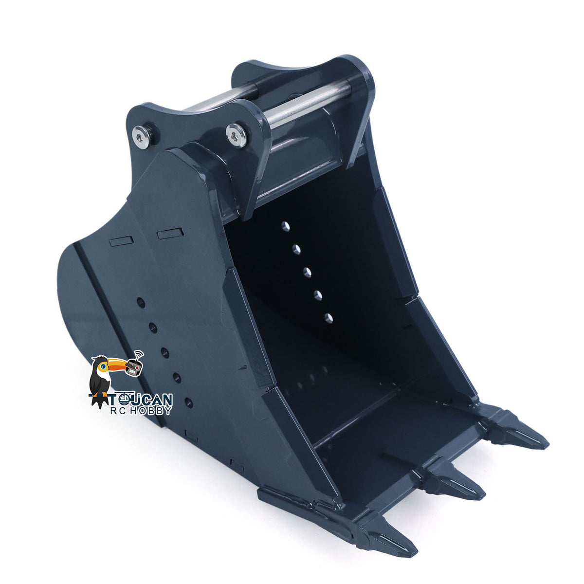 TOUCAN RC HOBBY Metal Ripper/Trapezoidal/Narrow Toothless/Toothed/Rake/Grille/Bucket for 1/12 Remote Control Hydraulic Excavator C395 LR976 EC650 Dual Pump RC Digger DIY Construction Model