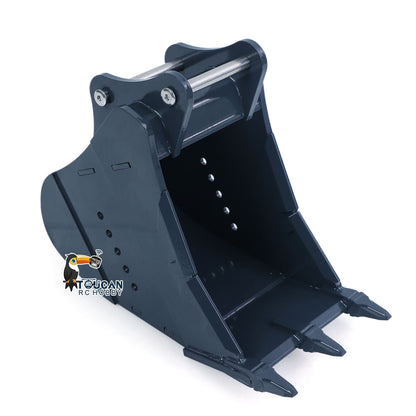 TOUCAN RC HOBBY Metal Ripper/Trapezoidal/Narrow Toothless/Toothed/Rake/Grille/Bucket for 1/12 Remote Control Hydraulic Excavator C395 LR976 EC650 Dual Pump RC Digger DIY Construction Model