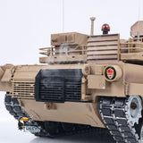 Heng Long 1/16 RC Main Battle Tank Abrams M1A2 Metal Chassis Wheels Steel Gearbox Turret 360 Rotation Barrel Recoil Elevation
