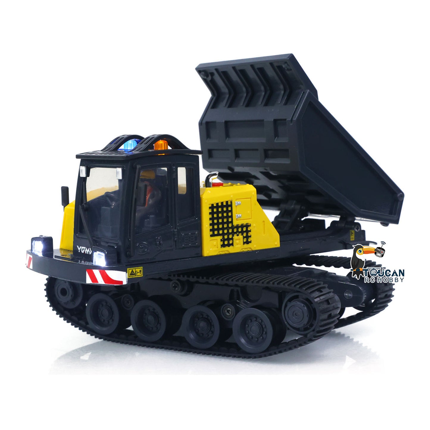 1/50 T14R RTR Electric RC Crawler Dump Truck Construction Vehicle Tracked Tipper Finished Model Toys Lights Sounds Unit