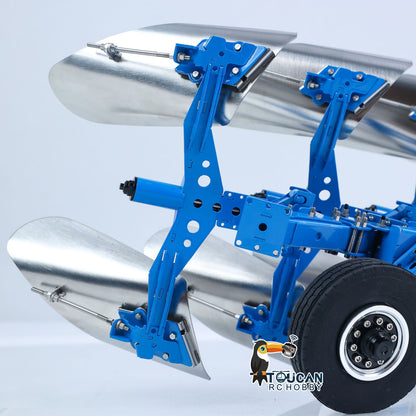 TOUCAN RC HOBBY PROMOTION LESU C0072 Metal Hydraulic Mounted Reversible Plow for LESU AOUE 1050 1/14 Radio Control Agricultural Car Tractor DIY Model