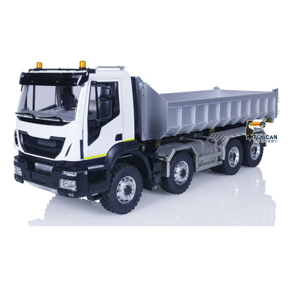 TOUCAN RC HOBBY LESU Metal 8x8 Hydraulic RC Dumper Truck 1/14 Ready To Run Remote Control Emulated Car Hobby Models Assembled Painted
