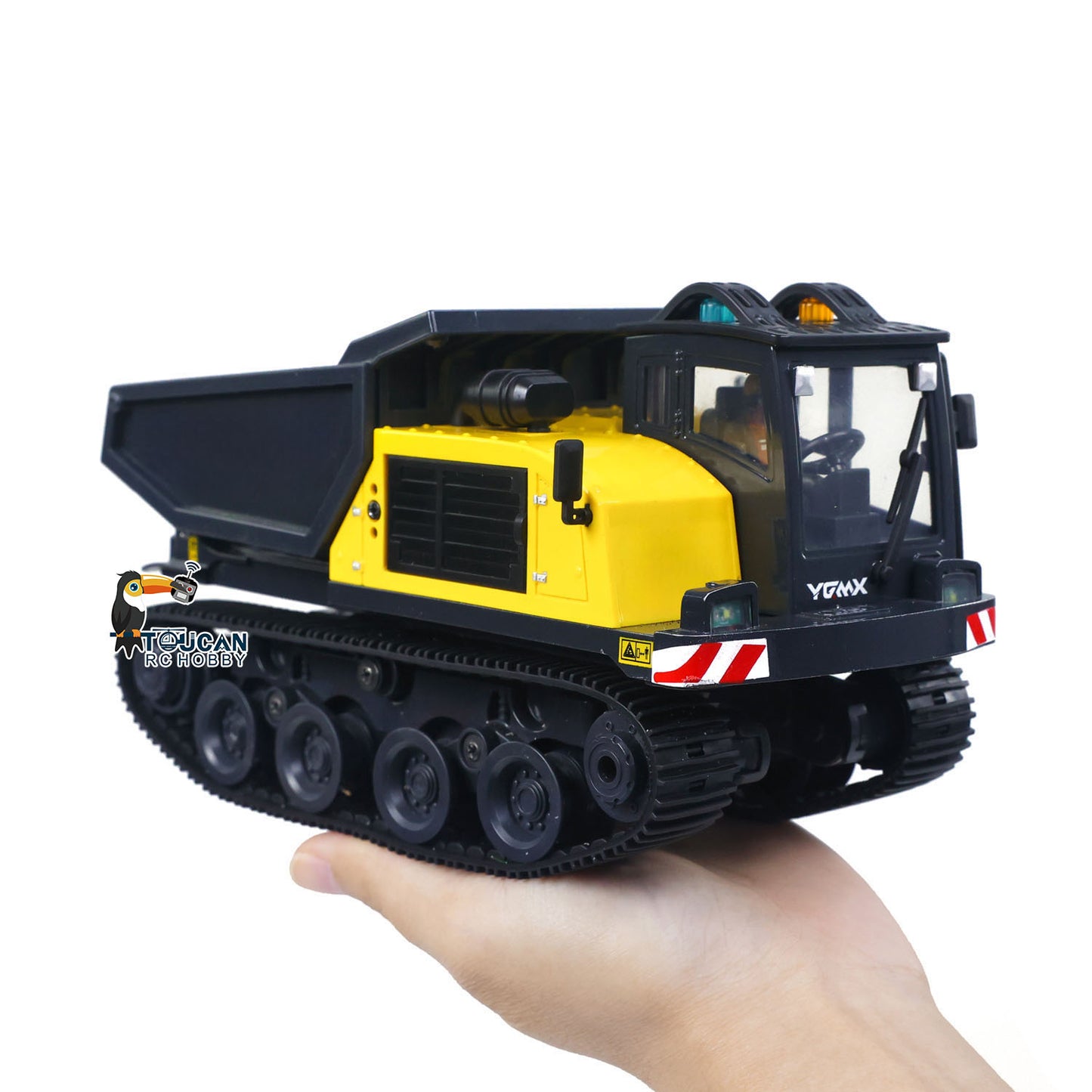 1/50 T14R RTR Electric RC Crawler Dump Truck Construction Vehicle Tracked Tipper Finished Model Toys Lights Sounds Unit