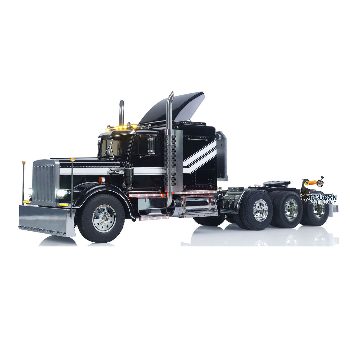 TOUCAN RC HOBBY 8X4 1/14 RC Tractor Truck Model 3Speed Remote Control Lorry Car Chassis Suspension Flysky ST8 Radio Battery