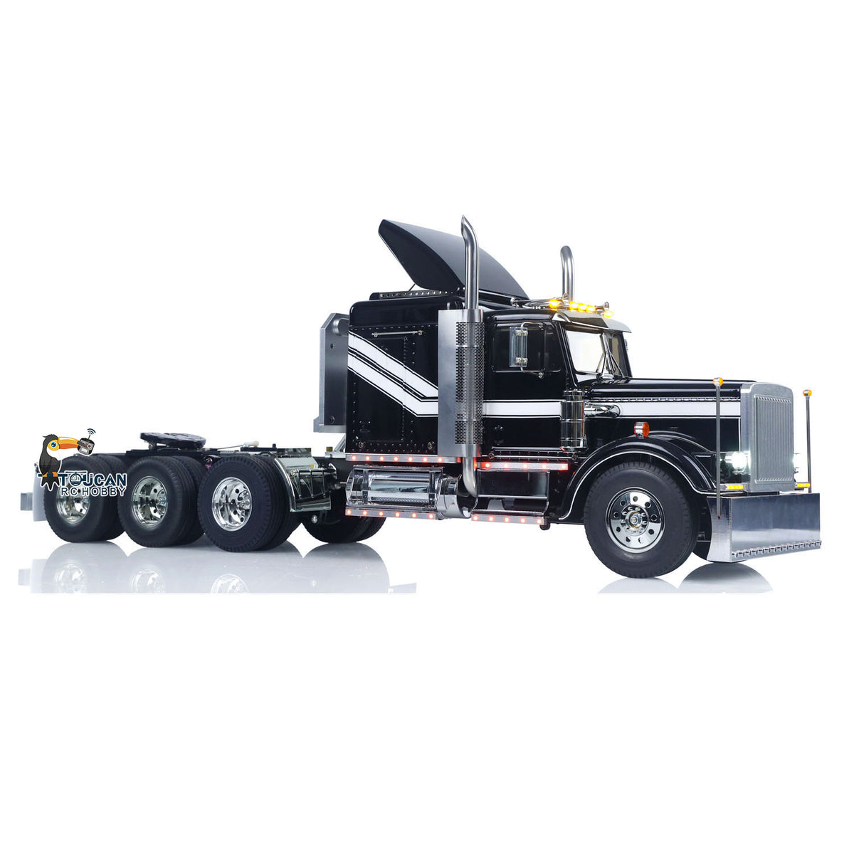 TOUCAN RC HOBBY 8X4 1/14 RC Tractor Truck Model 3Speed Remote Control Lorry Car Chassis Suspension Flysky ST8 Radio Battery