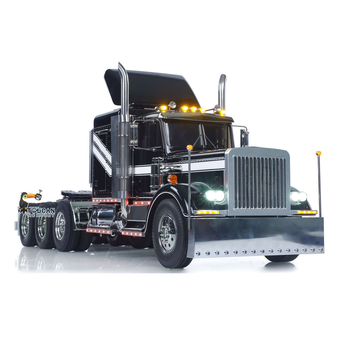 TOUCAN RC HOBBY 8X4 1/14 RC Tractor Truck Model 3Speed Remote Control Lorry Car Chassis Suspension Flysky ST8 Radio Battery