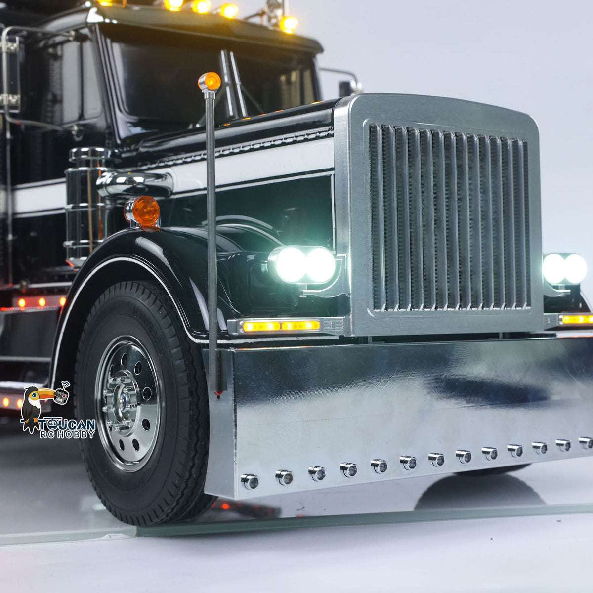 TOUCAN RC HOBBY 8X4 1/14 RC Tractor Truck Model 3Speed Remote Control Lorry Car Chassis Suspension Flysky ST8 Radio Battery