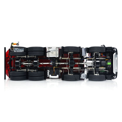 MD 8x8 1/14 Metal Hydraulic Dump Tipper Truck CNC 2-Speed Transmission Differential Lock Axles Sound Light System FlySky ST8 Remote Controller