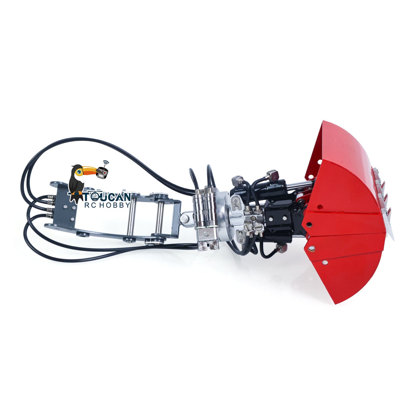 CUT Model Metal Electric Vibrating Tamper/Sweeper/Hydraulic Inclined Wide/Clamshell Bucket/Log Grapple/Wrist for 1/14 RC Excavator LR914 PRO MAX DIY Models