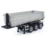 MD-3Axles 1/14 Scale 3-Axle Hydraulic Dump Semi-Trailer Unpainted Ready for Custom Paint No Battery