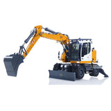 1/14 RC Hydraulic Wheeled Excavator LR914 8-ways Valve RTR Metal Remote Control 4*4 Digger Model Axle Lock Flysky PL18EV Lite
