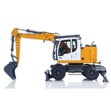 CUT Model 1/14 Remote Control Hydraulic Wheeled Excavator 3Arms LR914 8CH Valve Metal RC Digger Flysky PL18EV Lite Radio RTR
