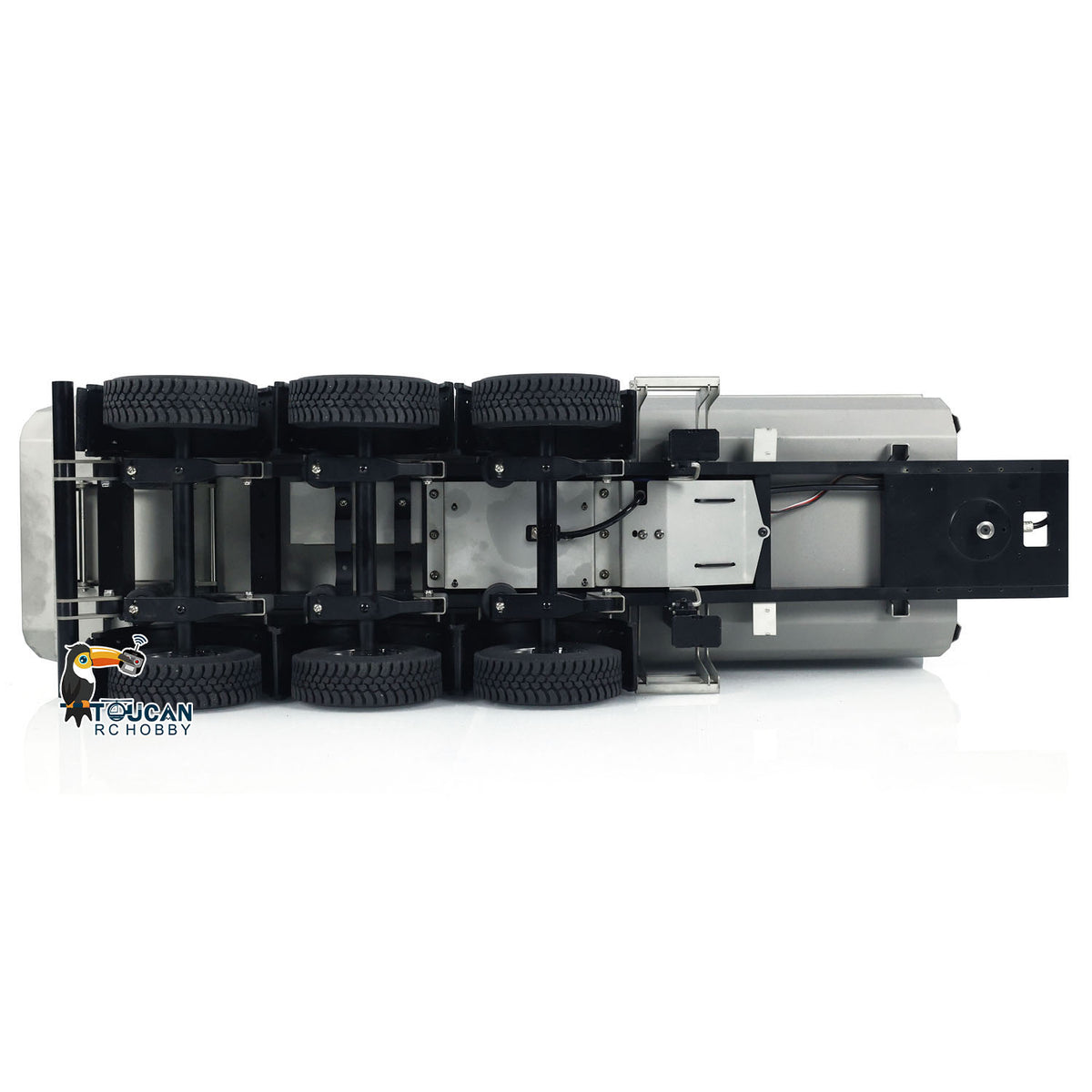 1/14 MD-3Axles Metal RC Hydraulic Dump Trailer 3-Axle w/Motor ESC Oil Tank No Radio Battery