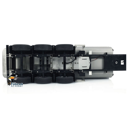 1/14 MD-3Axles Metal RC Hydraulic Dump Trailer 3-Axle w/Motor ESC Oil Tank No Radio Battery