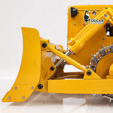 Metal 1/14 RC Hydraulic Bulldozer D7 Remote Control Dozer Model Engineering Vehicle Flysky Radio Light Sound System Battery