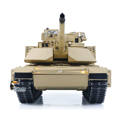 TOUCAN 1/16 Metal RC Tank M1A2 Abrams IR Dual Current Driving Gearbox Barrel Recoil Elevation 360 Turret Rotation Smoke RTR Electric Periscope