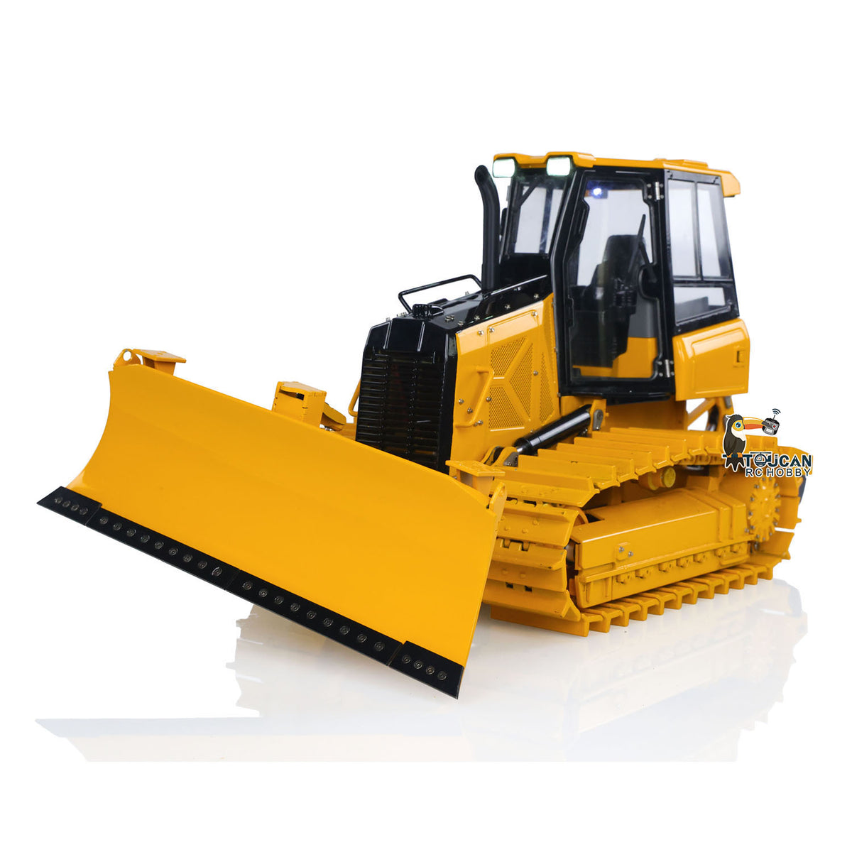 TOUCAN RC HOBBY Fast Free ShippingMetal 1/12 RC Hydraulic Bulldozer D3 Remote Control Engineering Vehicles 4CH Valve Construction Car Light Sound Flysky ST8 Radio
