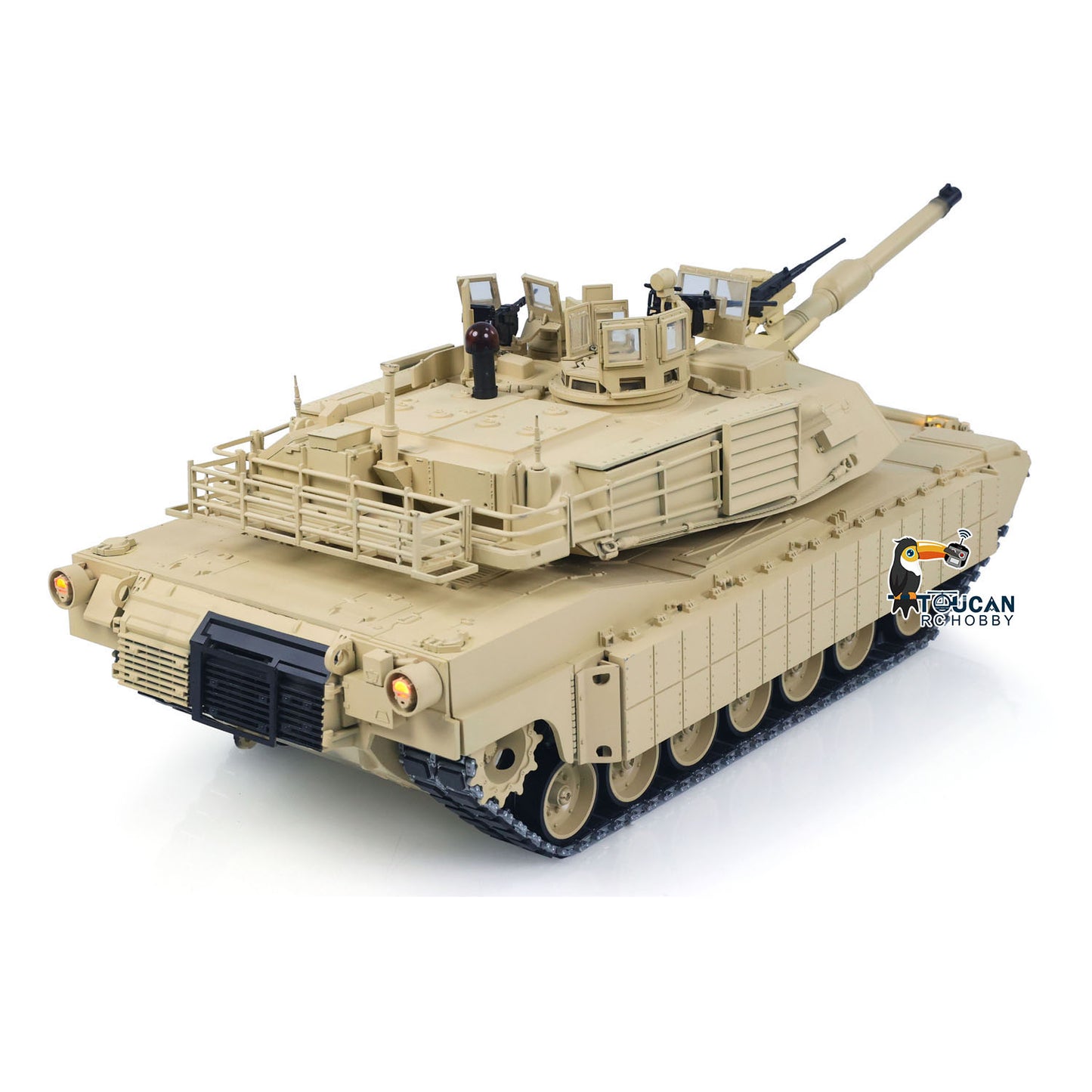 IN Stock TOUCAN 1/16 Metal RC Tank M1A2 Abrams IR Dual Current Driving Gearbox Barrel Recoil Elevation 360 Turret Rotation Smoke RTR Electric Periscope