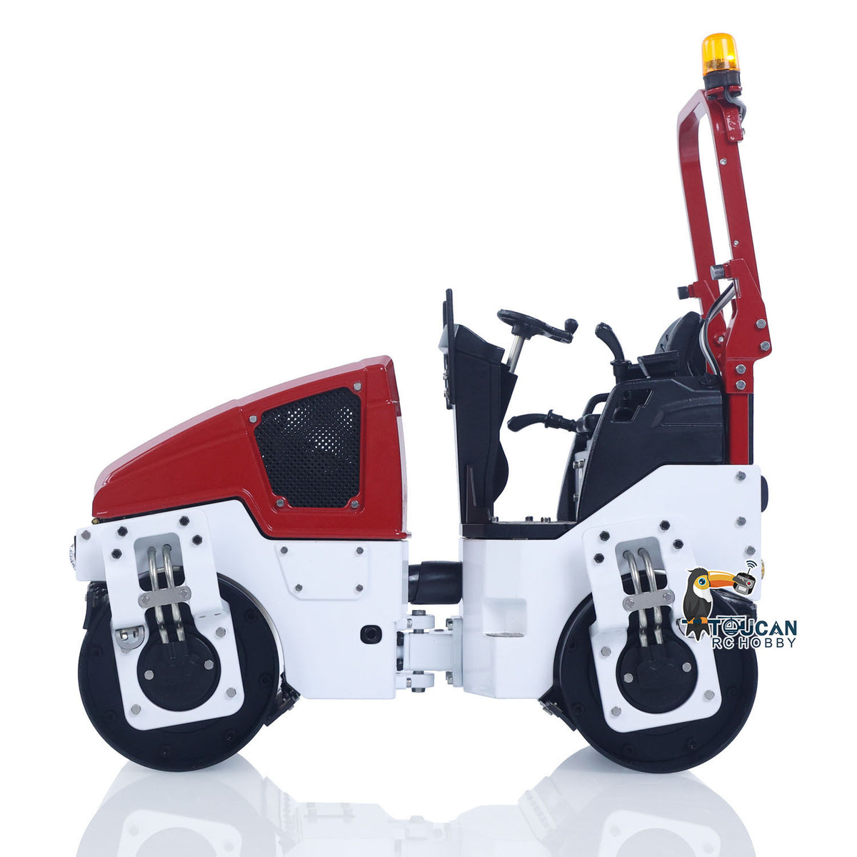 In Stock BW120AD 1/14 Metal Radio Controlled Road Roller Mini RC Construction Vehicle Finished Model Brushed ESC Battery Flysky ST8 Radio