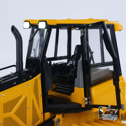 TOUCAN RC HOBBY Fast Free ShippingMetal 1/12 RC Hydraulic Bulldozer D3 Remote Control Engineering Vehicles 4CH Valve Construction Car Light Sound Flysky ST8 Radio