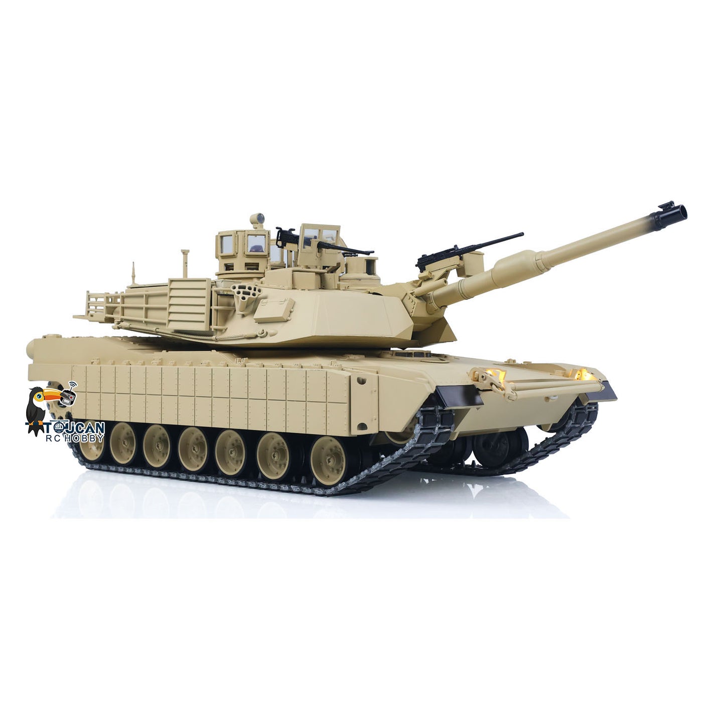 IN Stock TOUCAN 1/16 Metal RC Tank M1A2 Abrams IR Dual Current Driving Gearbox Barrel Recoil Elevation 360 Turret Rotation Smoke RTR Electric Periscope