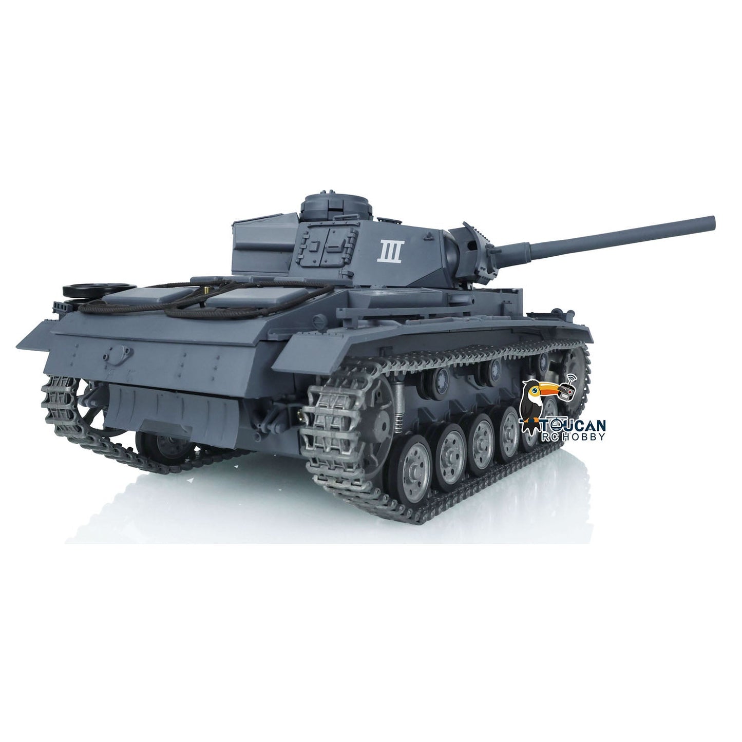 Henglong 1/16 TK7.0 Profession Panzer III L RTR RC Tank 3848 IR BB 360 Degrees Turret Smoke Metal Tracks Sprockets Idlers Road Wheels Gearbox