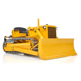 Metal 1/14 RC Hydraulic Bulldozer D7 Remote Control Dozer Model Engineering Vehicle Flysky Radio Light Sound System Battery