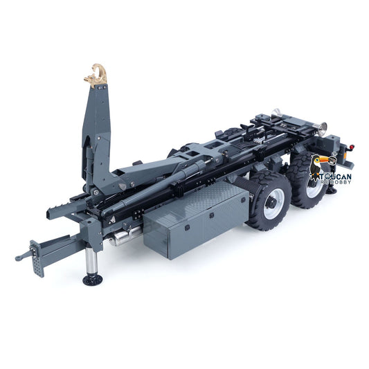 TOUCAN RC HOBBY LESU A0066 1/14 Metal Hydraulic RC Roll Off Trailer Telescopic/Folding Hooklift with Support Legs 5CH Reversing Valve Lights