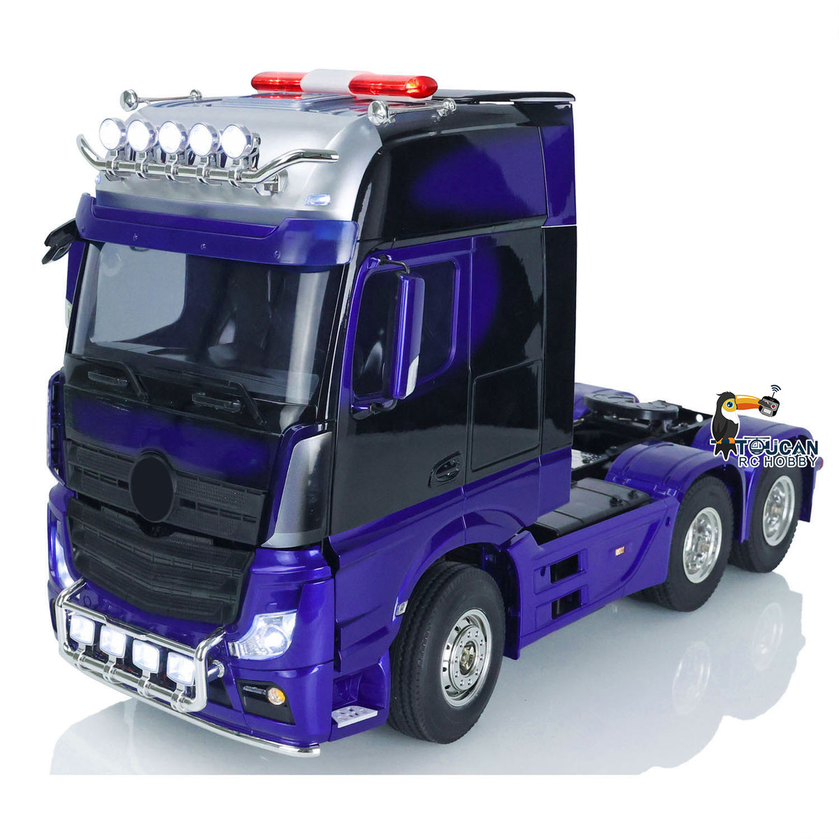 TOUCAN RC HOBBY  3Axles 6x4 1/14 Scale RC Tractor Truck W/ Motor Sound Light Radio Battery for Remote Control Car RTR Model